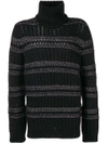 SAINT LAURENT CONTRAST KNIT SWEATER