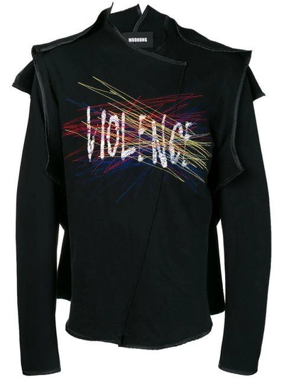 Moohong 'violence' Long-sleeved T-shirt - Black