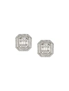 GEMCO 18KT WHITE GOLD AND DIAMOND STUD EARRINGS