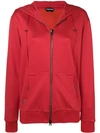 TOM FORD TOM FORD ZIP-UP SWEATSHIRT - RED
