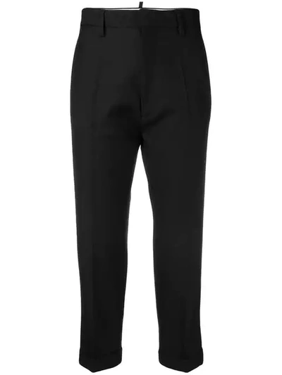 Dsquared2 Cropped Trousers In Black