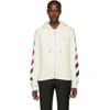 OFF-WHITE OFF-WHITE WHITE GRADIENT ZIP-UP HOODIE