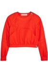 MARNI MARNI WOMAN CROPPED TWILL TOP RED,3074457345618974747