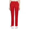 OFF-WHITE OFF-WHITE RED LOGO TAPE TRACK trousers