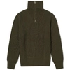 OFFICINE GENERALE OFFICINE GENERALE MERINO WOOL HALF ZIP KNIT,W18MKNT0884