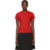 Comme Des Garçons Play Comme Des Garcons Play Red Double Heart Patch T-shirt In 5 Red