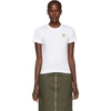 Comme Des Garçons Play Comme Des Garcons Play White And Gold Heart Patch T-shirt In 4 White