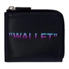 OFF-WHITE OFF-WHITE BLUE QUOTE ZIP WALLET