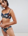 TED BAKER B BY TED BAKER KENSINGTON FLORAL PLUNGE BRA-NAVY,161010373643