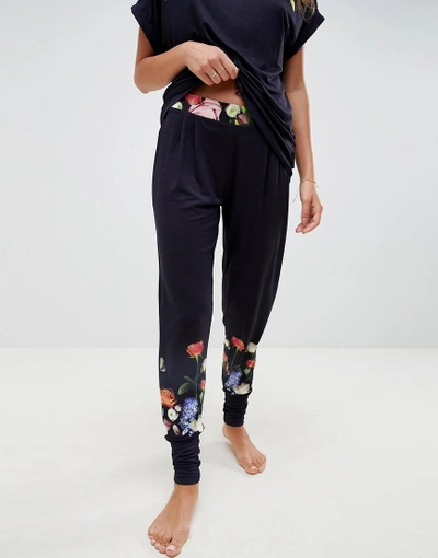 Ted Baker B By  Kensington Floral Jersey Jogger - Navy