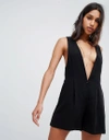 SABINA MUSAYEV NELL TAILORED ROMPER - BLACK,60004