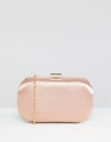 TRUE DECADENCE BLUSH ROUNDED BOX CLUTCH BAG - PINK,BA2005