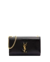 Saint Laurent Kate Small Reversible Suede And Leather Shoulder Bag In Black