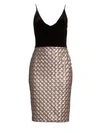 BLACK HALO Finley Quilted Sheath Dress