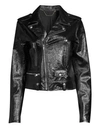 ELIE TAHARI Jacalyn Patent Leather Moto Jacket