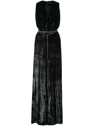 Adam Lippes Pleated Flared Jumpsuit - 黑色 In Black