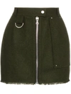 BEAU SOUCI ZIP FRONT FITTED MINI SKIRT