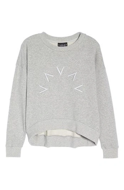 Varley Holborn Embroidered Sweatshirt In Grey