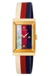 Gucci Ya147405 G-frame Pvd Gold-plated And Mother-of-pearl Watch In Undefined