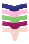 Hanky Panky Signature Low-rise Thongs, Set Of 5 In Coburg