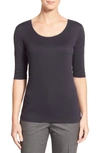 HUGO BOSS SCOOP NECK STRETCH JERSEY TOP,5025900100100