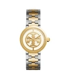 TORY BURCH REVA WATCH, TWO-TONE GOLD/STAINLESS STEEL/IVORY, 36 MM,796483340411
