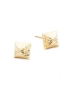 SAKS FIFTH AVENUE Pyramid 14K Gold Stud Earrings,0400099253722