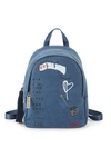 PEACE LOVE WORLD Small Printed Canvas Backpack,0400098195215