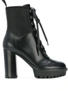 GIANVITO ROSSI LACE UP ANKLE BOOTS