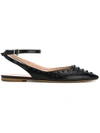 TOD'S TOD'S POINTED TOE BALLERINA SHOES - BLACK