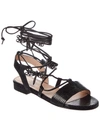 RED VALENTINO FLYING UP LEATHER SANDAL,8056097812509