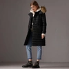 BURBERRY Detachable Hood Fur Trim Down-filled Puffer Coat,40610751