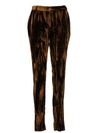 Saint Laurent Trousers In Crinkled Velvet In 2961
