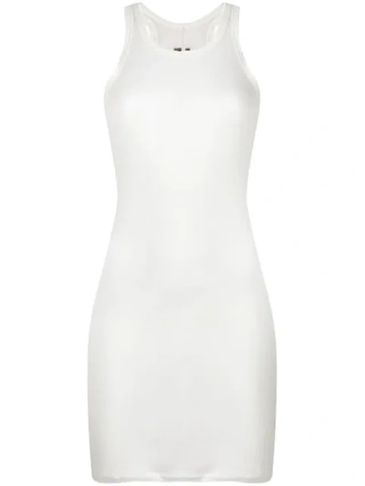 Rick Owens Drkshdw Long-line Tank Top In White