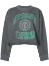 LEVI'S LEVI'S LOGO PRINT CROPPED SWEATSHIRT - GREY