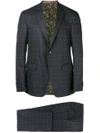 ETRO ETRO CHECKED TWO-PIECE SUIT - BROWN