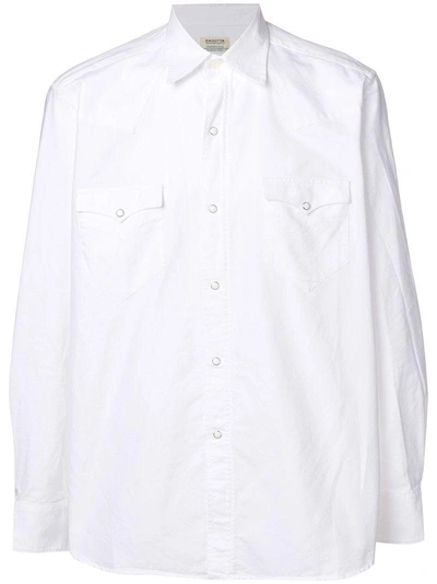 Bagutta Long Sleeve Shirt In White