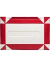 CALVIN KLEIN 205W39NYC LOGO-EMBOSSED GEOMETRIC CLUTCH