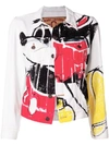 Marc Jacobs Mickey-print Button-down Denim Jacket In White