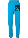 FREECITY FREECITY LOGO PRINT TRACK trousers - BLUE