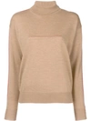 MM6 MAISON MARGIELA MM6 MAISON MARGIELA ROLL NECK JUMPER - BROWN