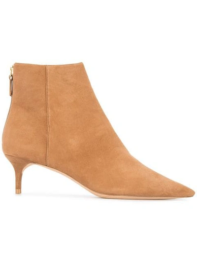 Alexandre Birman Pointed Ankle Boots In Brown