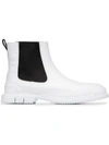 CAMPER BLACK AND WHITE PIX LEATHER BOOTS