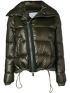 Sacai Quilted Shell Down Jacket In Green