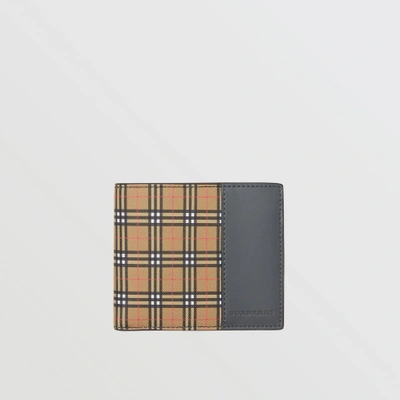 Burberry Small Scale Check International Bifold Wallet In Yellow