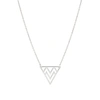 FEATHER+STONE Silver Tribal Triangle Necklace