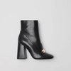 BURBERRY Studded Bar Detail Leather Ankle Boots,40786481