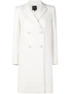 THEORY THEORY DOUBLE BREASTED COAT - WHITE