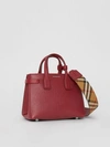 BURBERRY The Baby Banner in Leather and Vintage Check,40800741