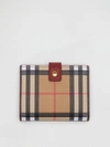 BURBERRY Vintage Check and Leather Folding Wallet,40800061